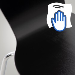 Juego de 2 sillas de visita Calisto negras