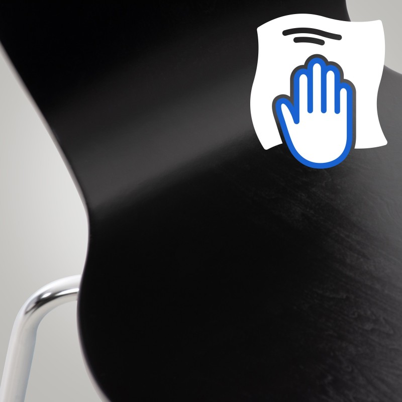 Juego de 2 sillas de visita Calisto negras