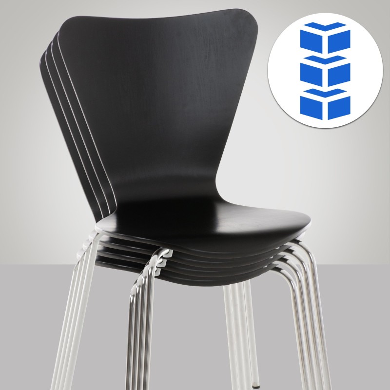 Juego de 2 sillas de visita Calisto negras