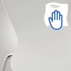 Juego de 4 sillas de visita Calisto en color blanco