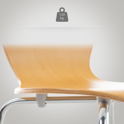 Juego de 4 sillas de visita Calisto Natura