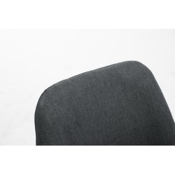 Silla de visita Toulouse en tejido Natura, redonda, gris oscuro