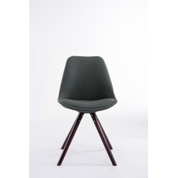 Silla de visita Toulouse en tejido capuchino gris oscuro