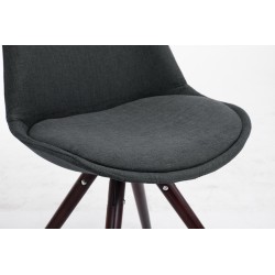 Silla de visita Toulouse en tejido capuchino gris oscuro