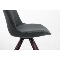 Silla de visita Toulouse en tejido capuchino gris oscuro