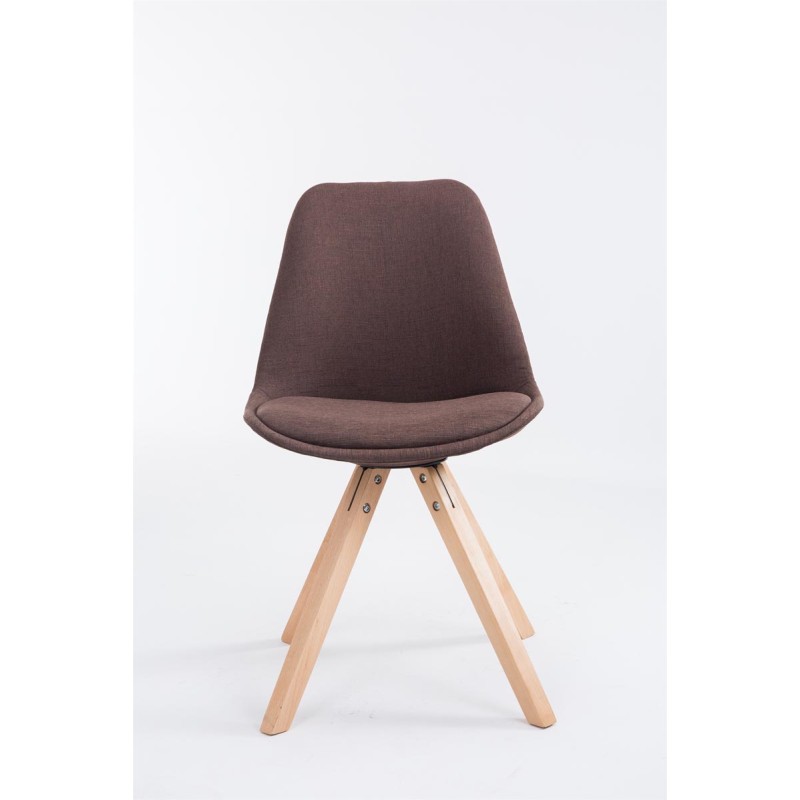 Silla de visita Toulouse en tejido Natura Square marrón