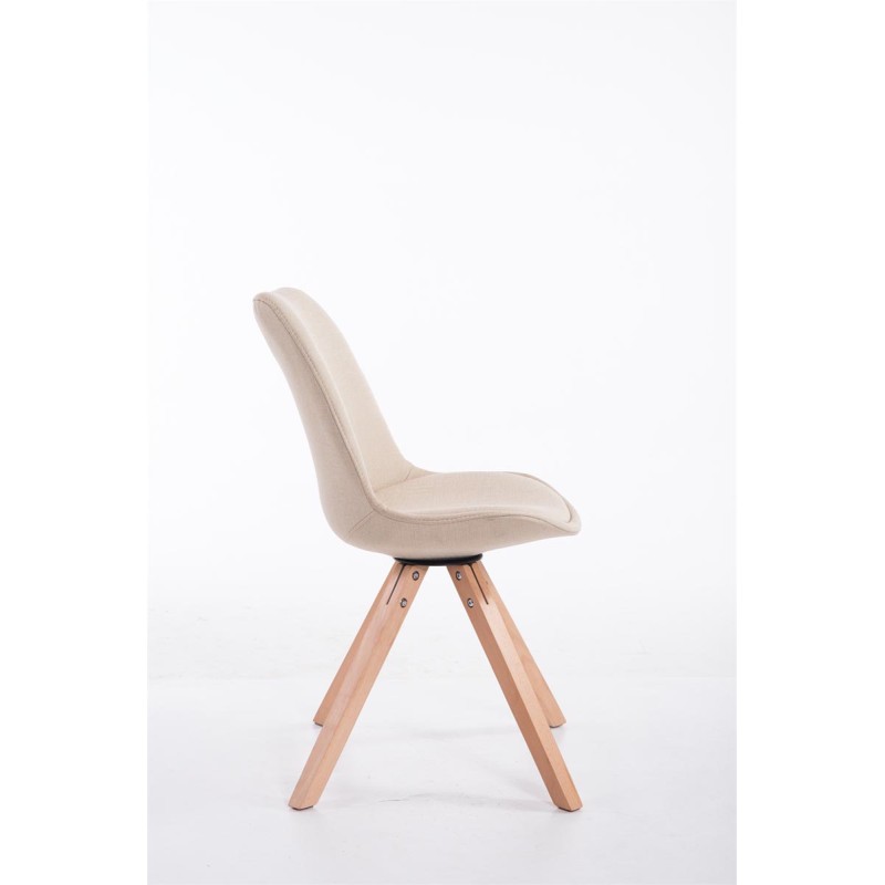Silla de visita Toulouse en tejido Natura Square color crema