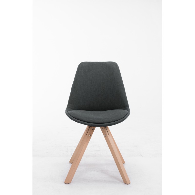 Silla de visita Toulouse en tejido Natura Square gris oscuro