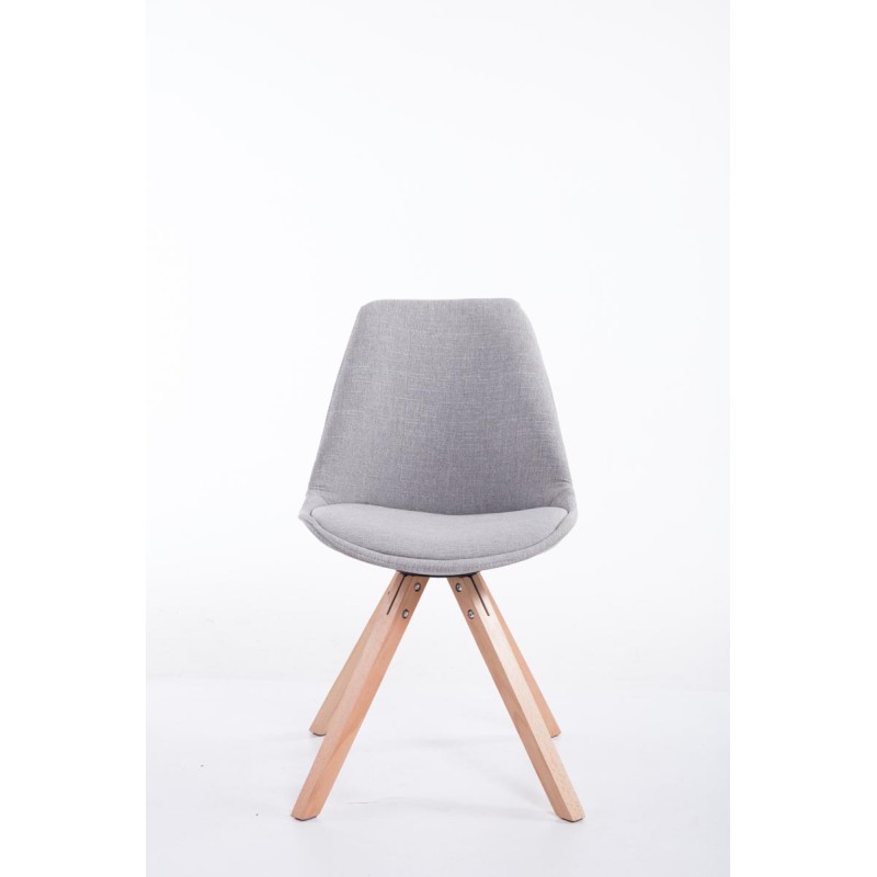 Silla de visita Toulouse en tejido gris Natura Square