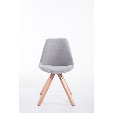 Silla de visita Toulouse en tejido gris Natura Square