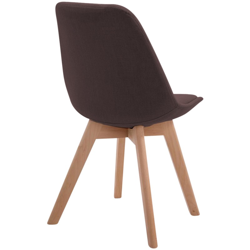 Silla de visita Borneo V2 Natura en tela marrón