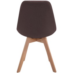 Silla de visita Borneo V2 Natura en tela marrón