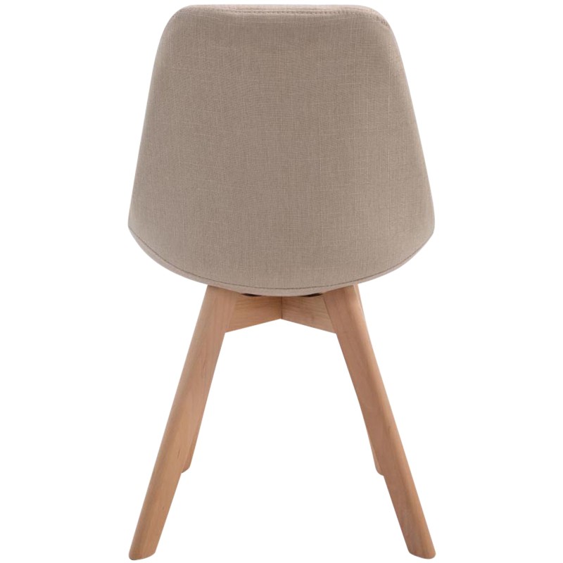 Silla de visita Borneo V2 Natura en tejido color crema