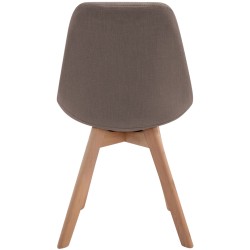 Silla de visita Borneo V2 Natura en tejido topo