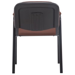 Silla de visita Ken PRO en tela marrón