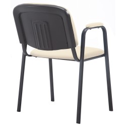 Silla de visita Ken PRO en tela color crema