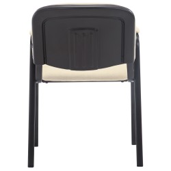 Silla de visita Ken PRO en tela color crema