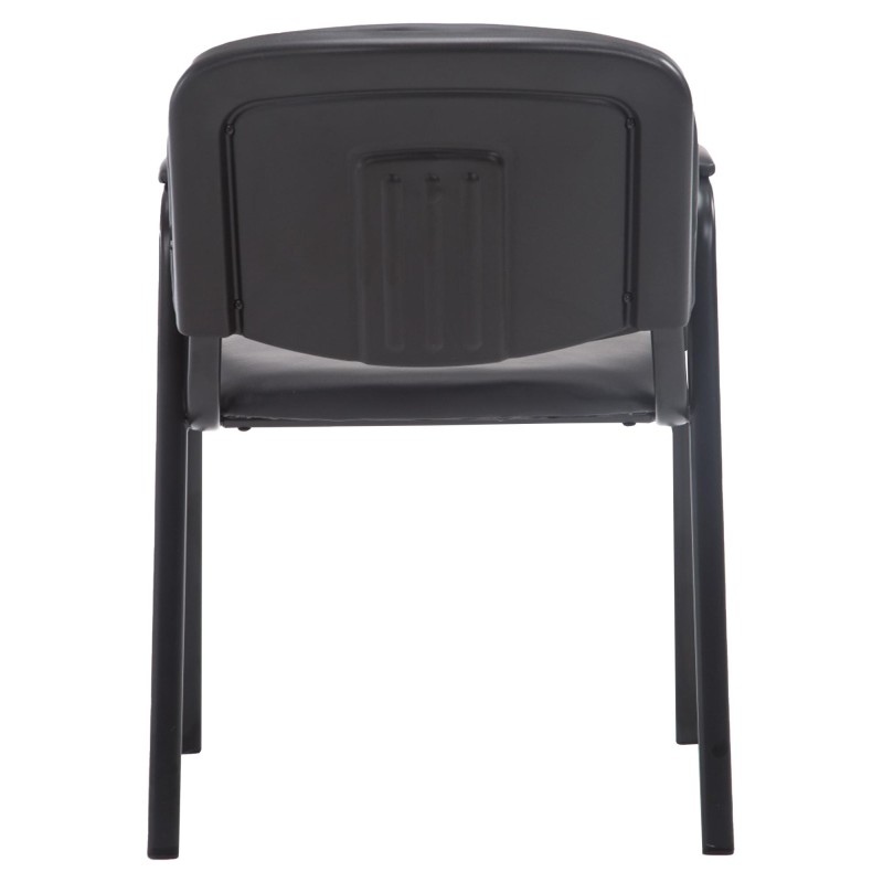 Silla de visita Ken PRO en piel sintética negra