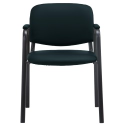 Silla de visita Ken PRO en piel sintética negra