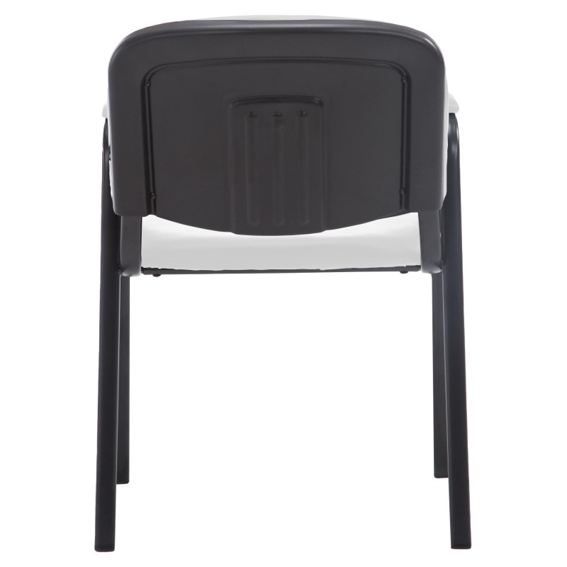 Silla de visita Ken PRO en polipiel blanca