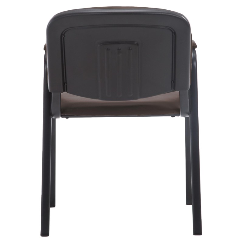 Silla de visita Ken PRO en piel sintética marrón