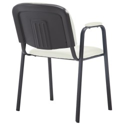 Silla de visita Ken PRO en piel sintética color crema