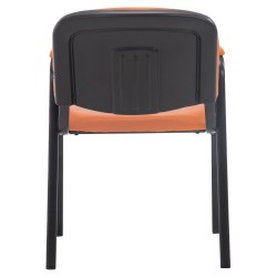 Silla de visita Ken PRO en piel sintética naranja