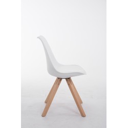 Silla de visita Toulouse Natura Square blanca