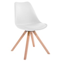 Silla de visita Toulouse Natura Square blanca