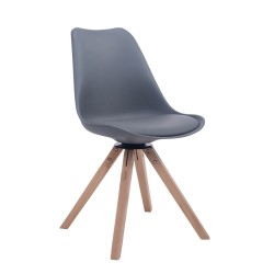 Silla de visita giratoria Troyes Natura Square Grey