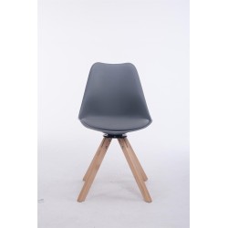 Silla de visita giratoria Troyes Natura Square Grey