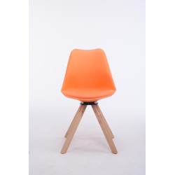 Silla de visita giratoria Troyes Natura Square Naranja