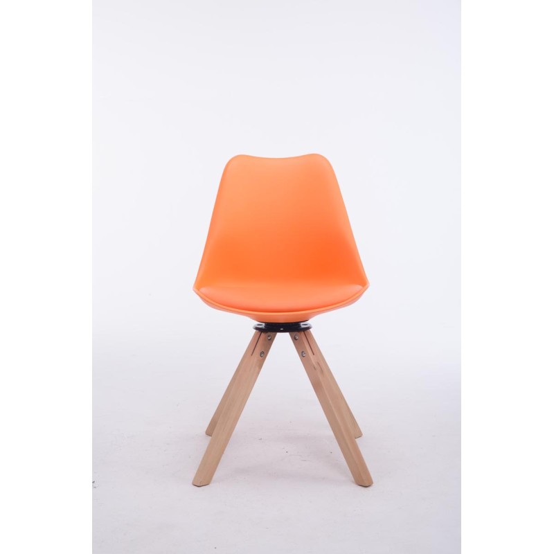 Silla de visita giratoria Troyes Natura Square Naranja