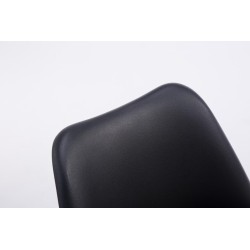 Silla de visita Troyes, giratoria, cuadrada, de nogal negro