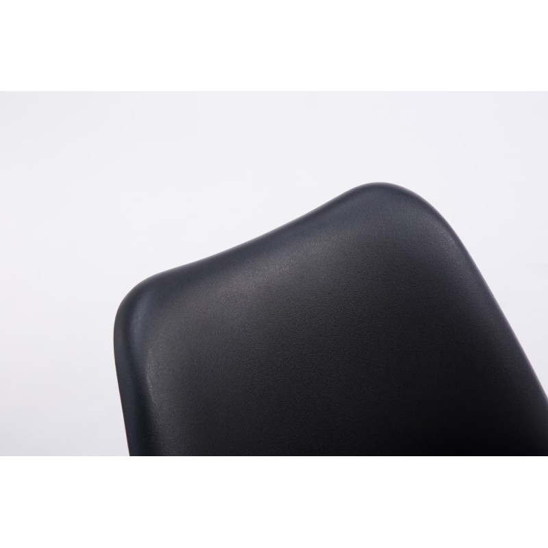 Silla de visita Troyes, giratoria, cuadrada, de nogal negro