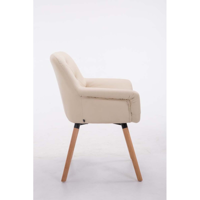 Silla de visitas Cassidy Natura Cream