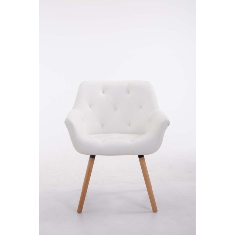Silla de visita Cassidy Natura White