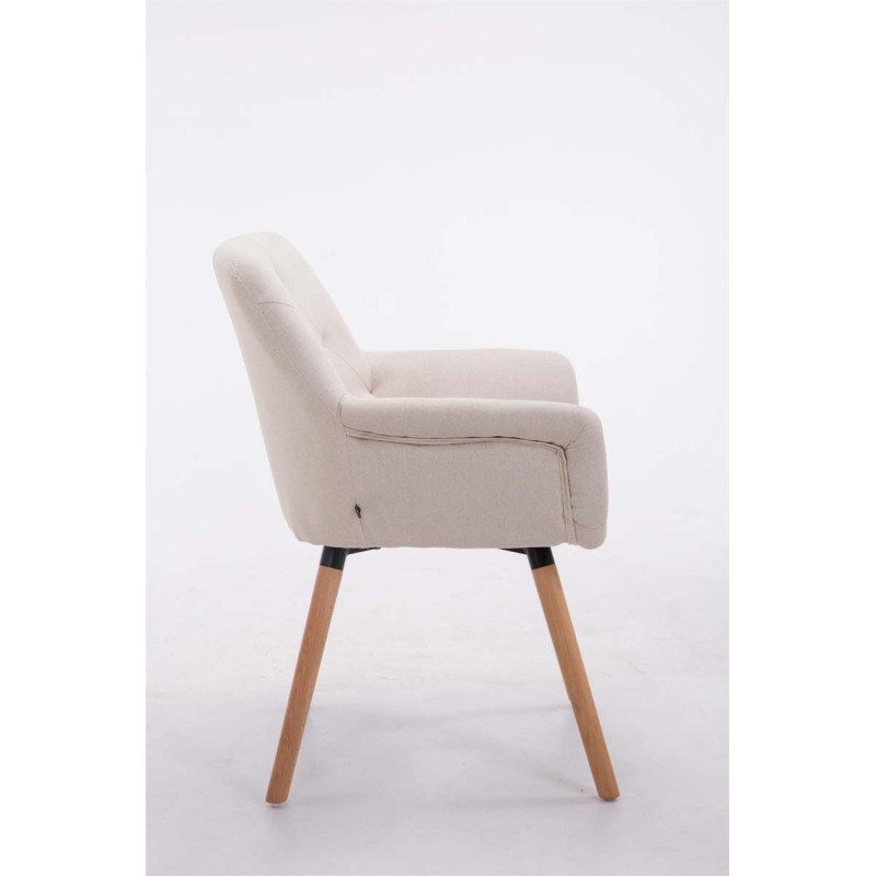 Silla de visita Cassidy en tejido beige natural