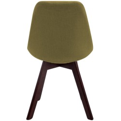 Silla de visita Borneo V2 en tela de nogal verde