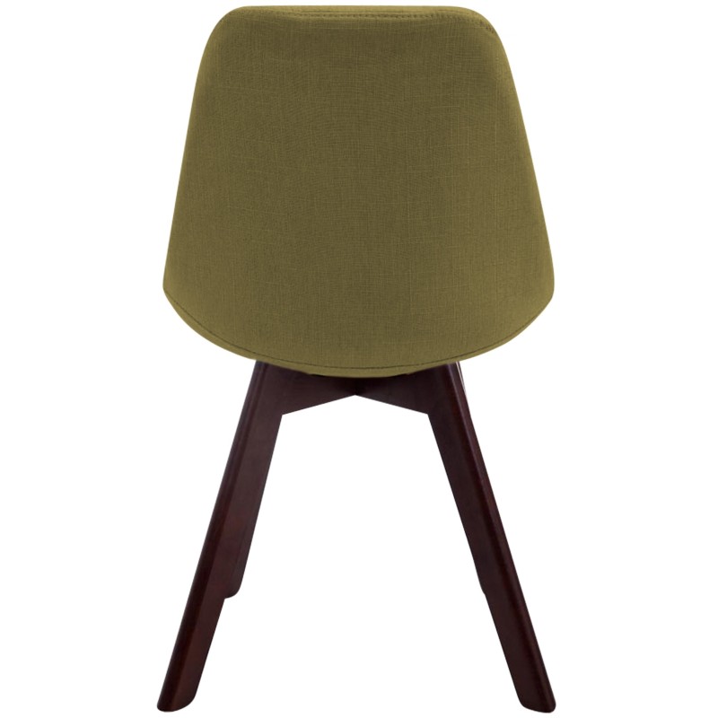 Silla de visita Borneo V2 en tela de nogal verde