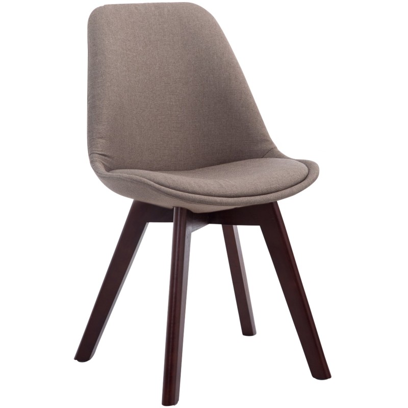 Silla de visita Borneo V2 en tela de nogal topo