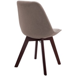 Silla de visita Borneo V2 en tela de nogal topo