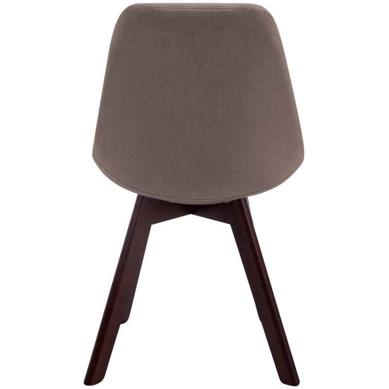 Silla de visita Borneo V2 en tela de nogal topo