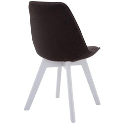 Silla de visita Borneo V2 en tejido blanco grisáceo oscuro