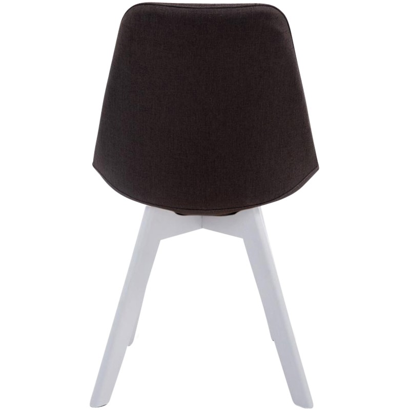 Silla de visita Borneo V2 en tejido blanco grisáceo oscuro