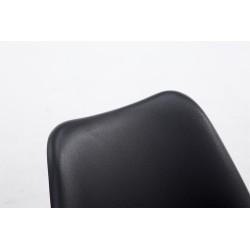 Silla de visita Borneo V2 en piel sintética blanca y negra