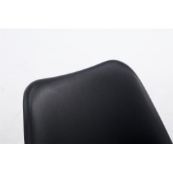 Silla de visita Borneo V2 en símil piel de nogal negro