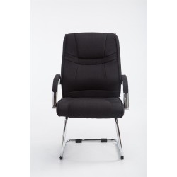 Silla de visita Attila en tela negra