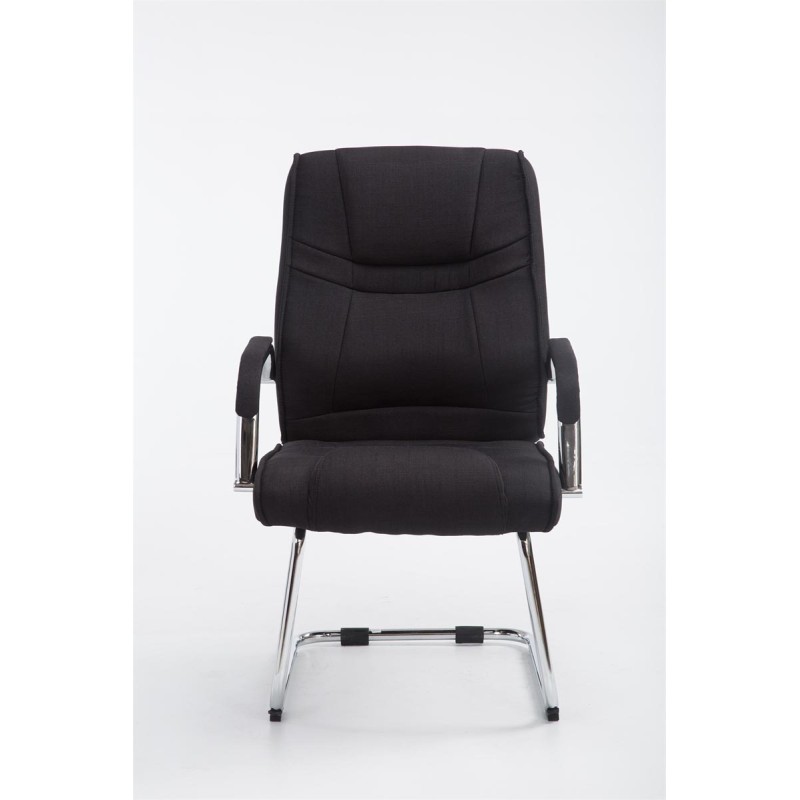 Silla de visita Attila en tela negra