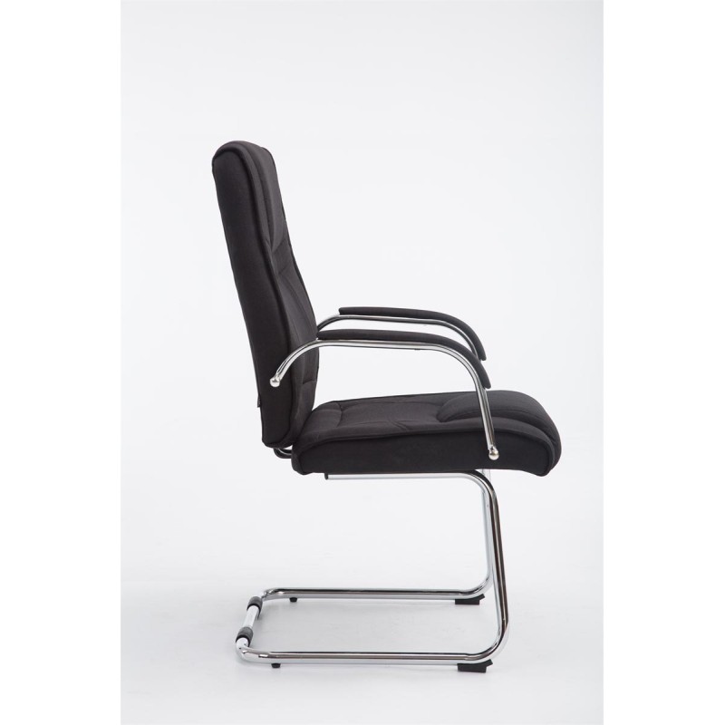 Silla de visita Attila en tela negra